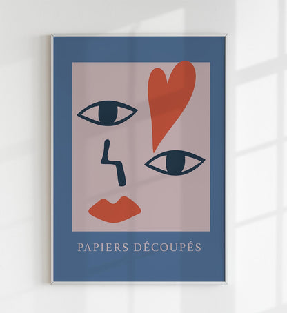 Papiers Découpés No. 9 - Impresión abstracta de arte mural