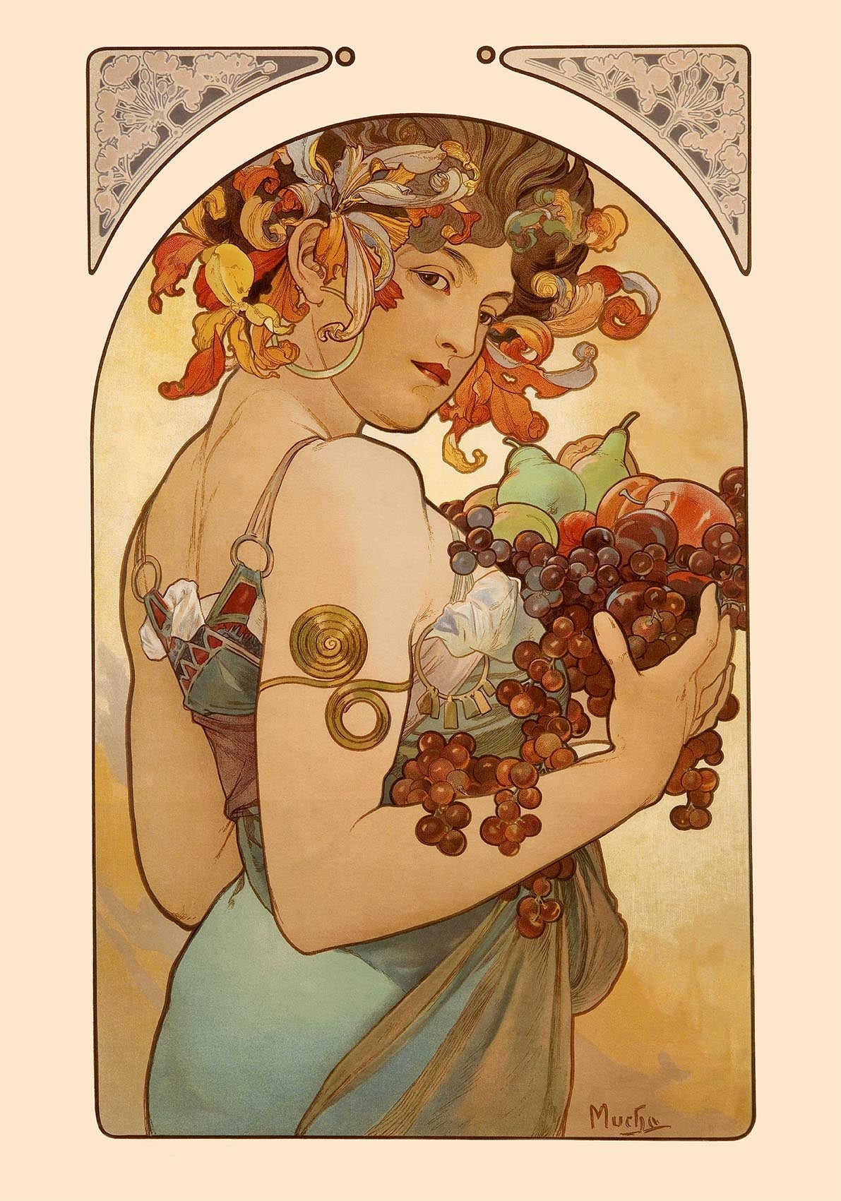 Fruit by Alphonse Mucha