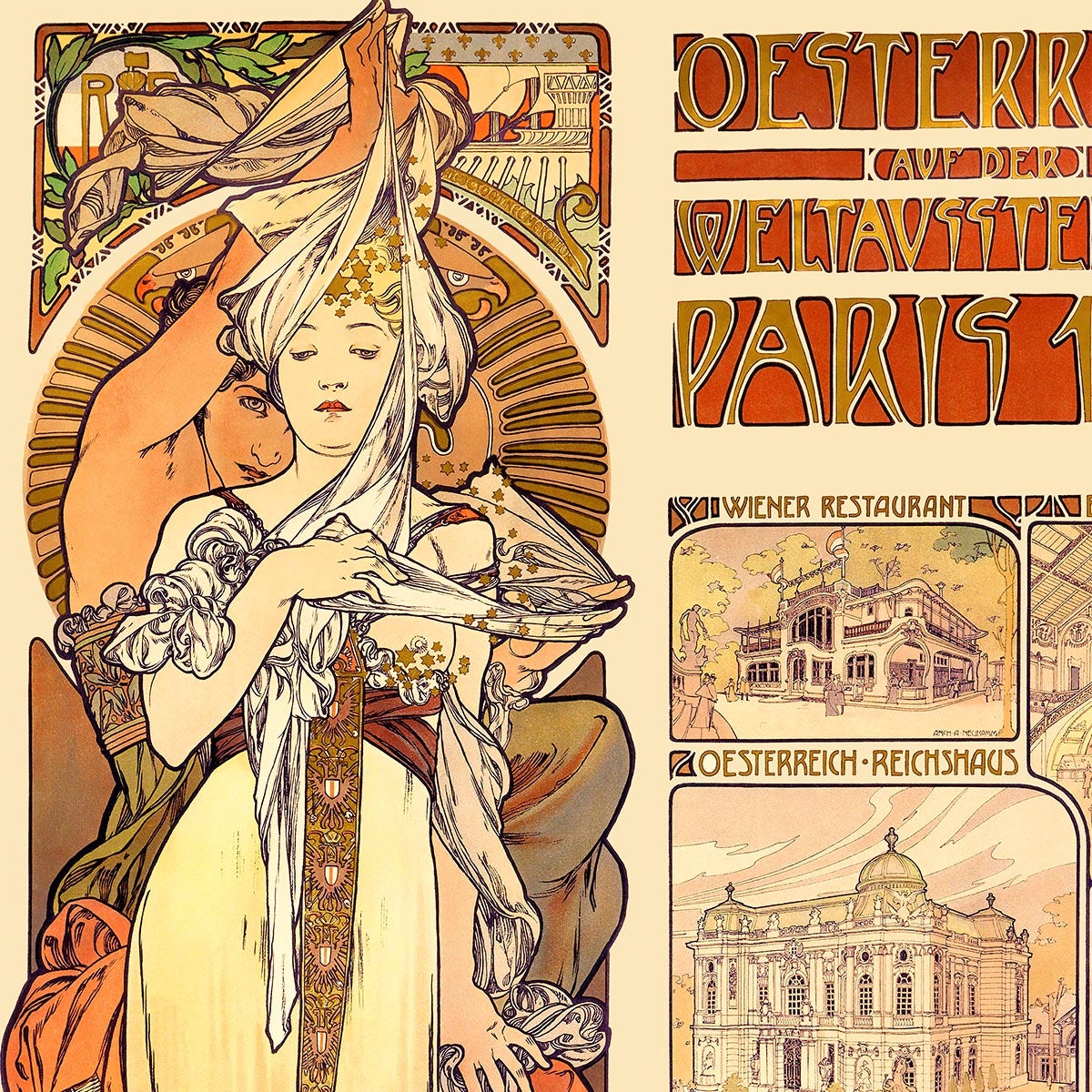 Österreich, Paris by Alphonse Mucha