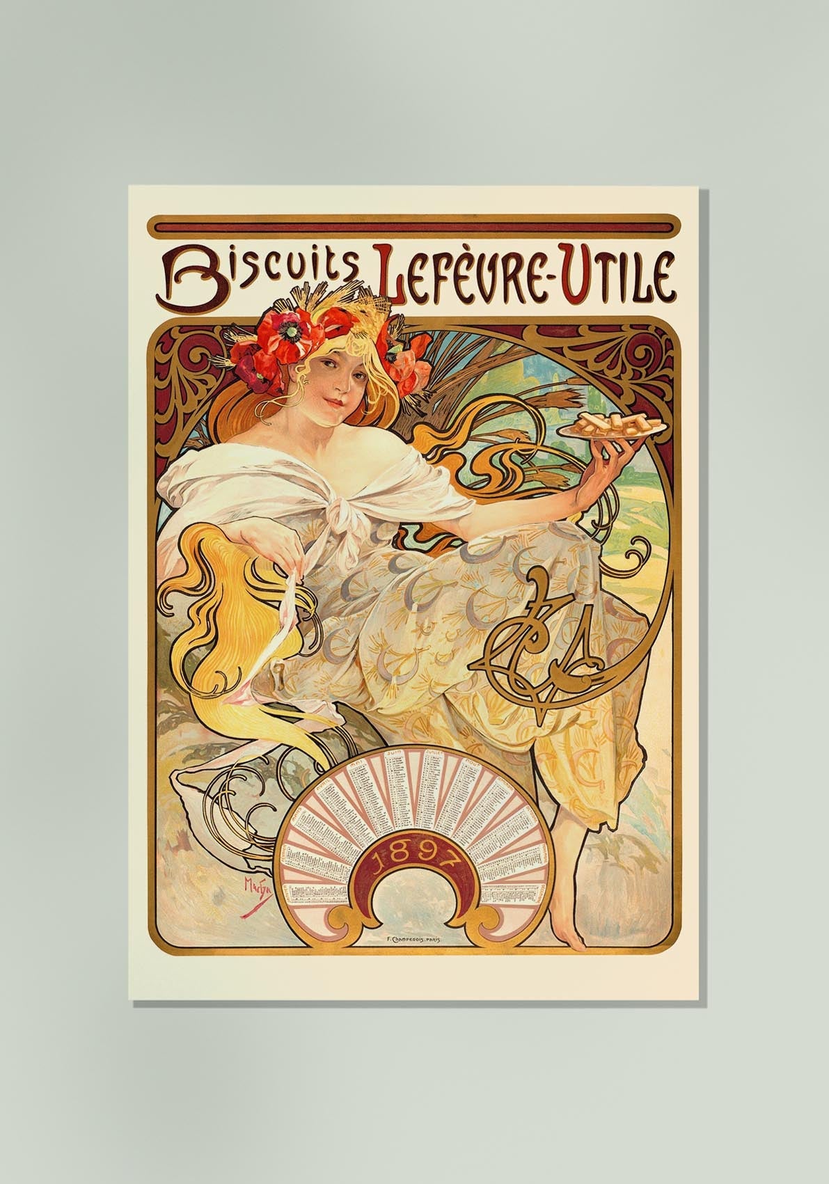 Galletas Lefèvre Utile de Alphonse Mucha