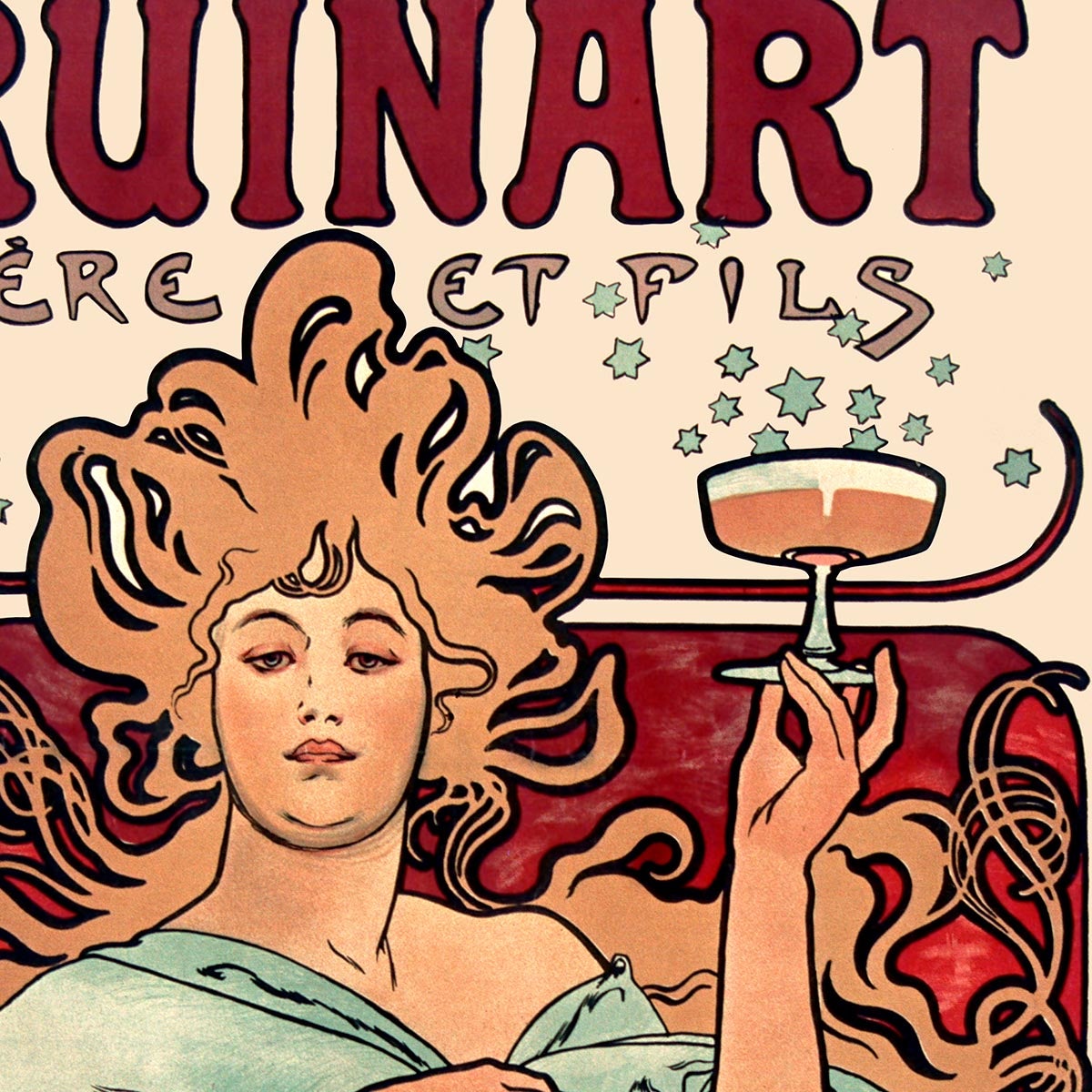 Champagne Ruinart by Alphonse Mucha