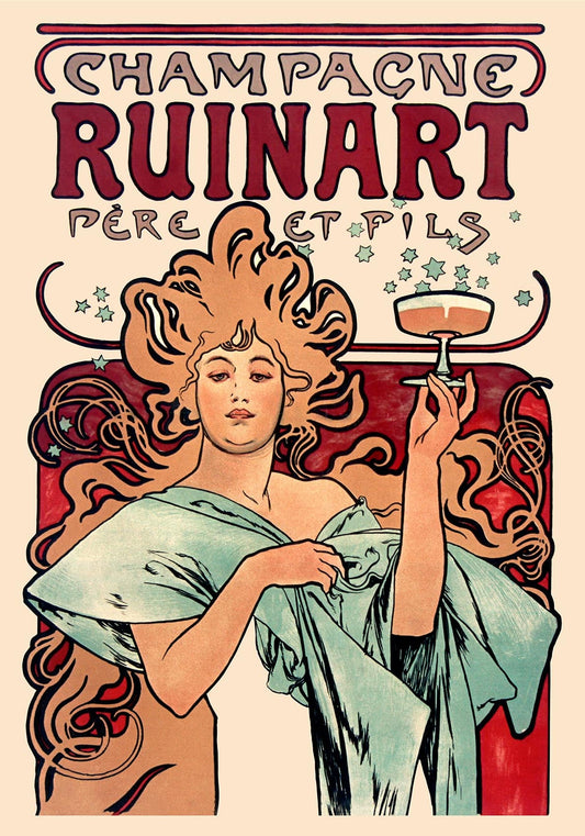 Champagne Ruinart de Alphonse Mucha