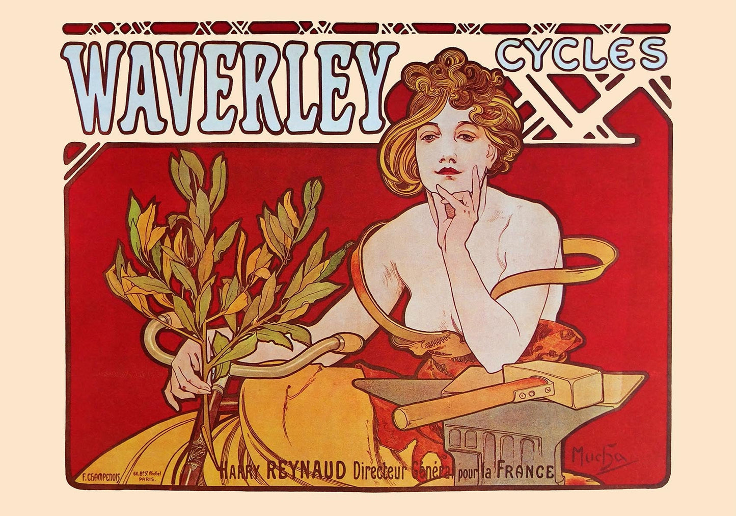 Waverly Cycles by Alphonse Mucha