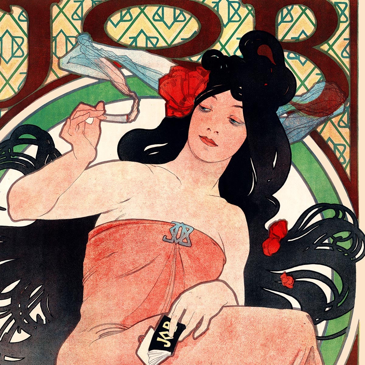 JOB Cigarette Ad by Alphonse Mucha