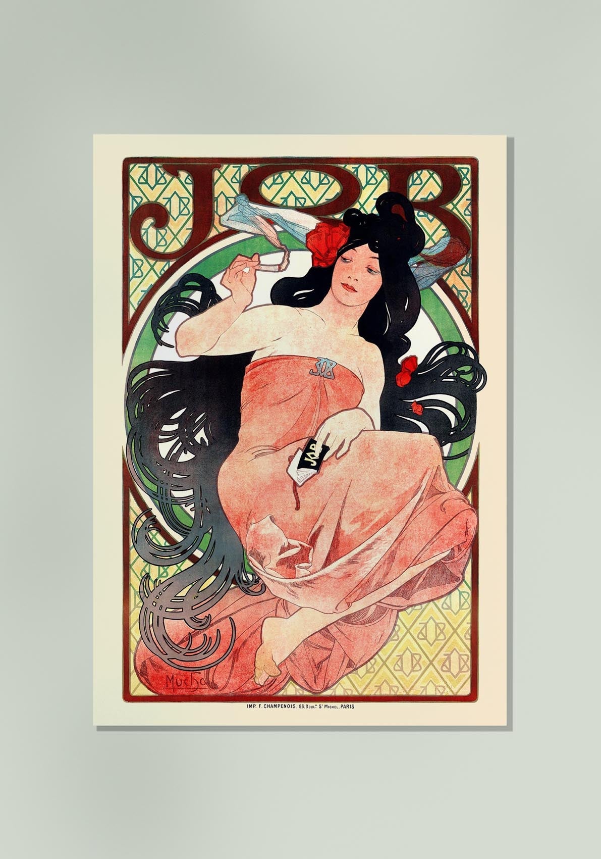 Anuncio de cigarrillos JOB de Alphonse Mucha