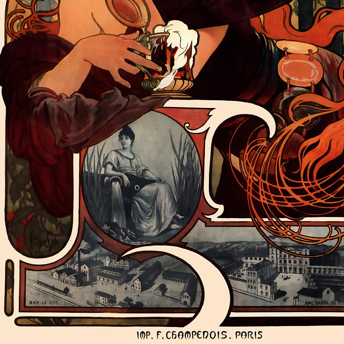 Bieres de la Meuse by Alphonse Mucha