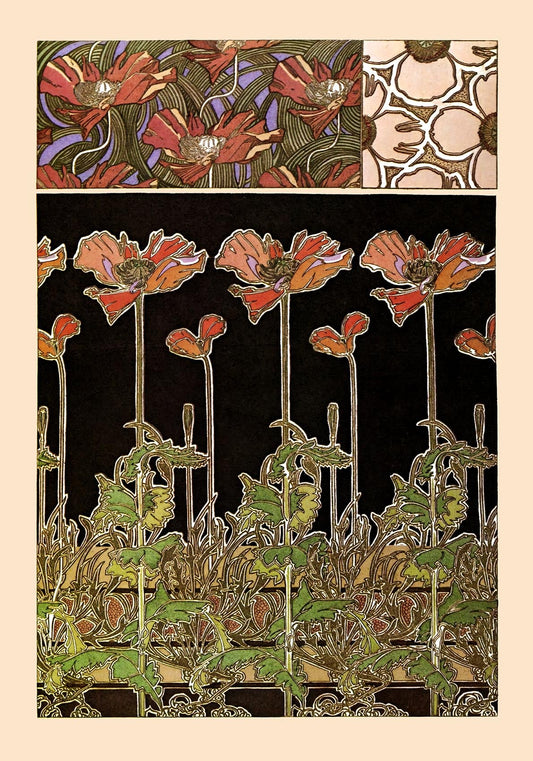 Flores orientales de Alphonse Mucha