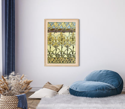 Patrón floral de Alphonse Mucha