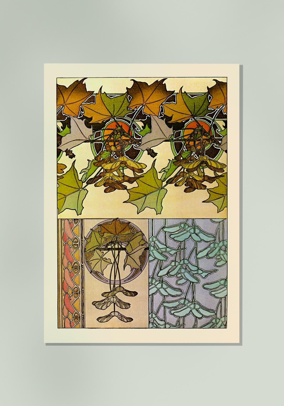 Oak Leaves by Alphonse Mucha