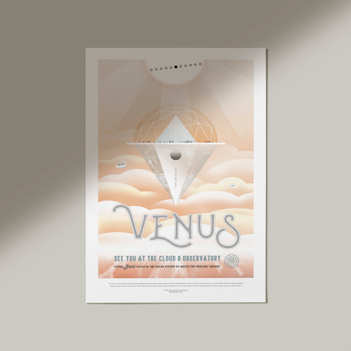 Póster de viaje de la NASA: Venus