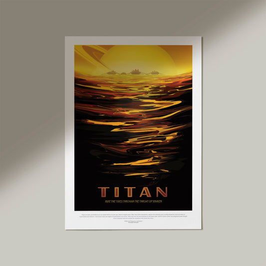 Póster de viaje de la NASA: Titán