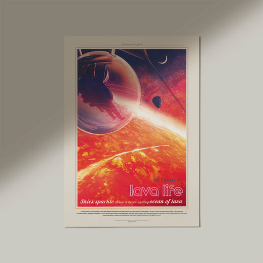 Póster de viaje de la NASA - 55 Cancri e