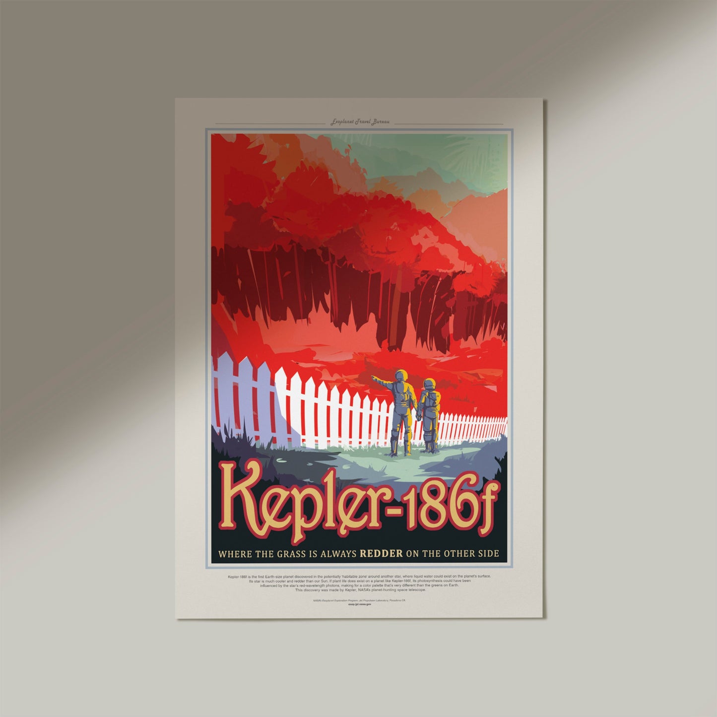 NASA Travel Poster - Kepler-186f