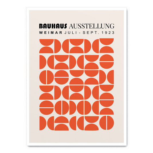 Bauhaus Orange Semicircles