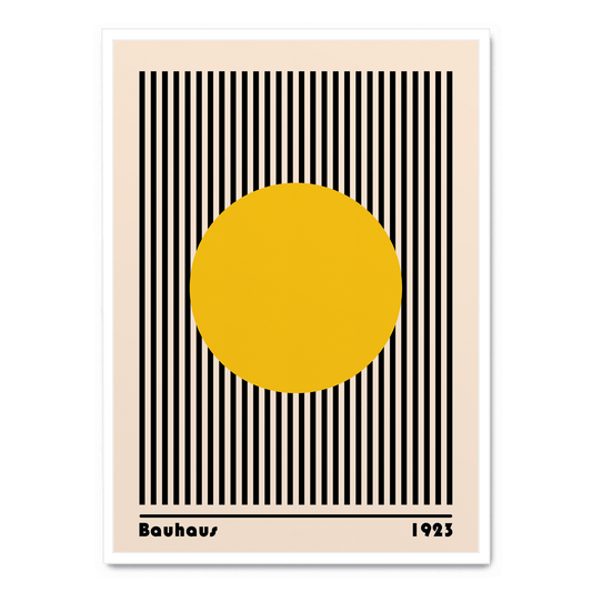 Bauhaus Yellow Circle With Lines