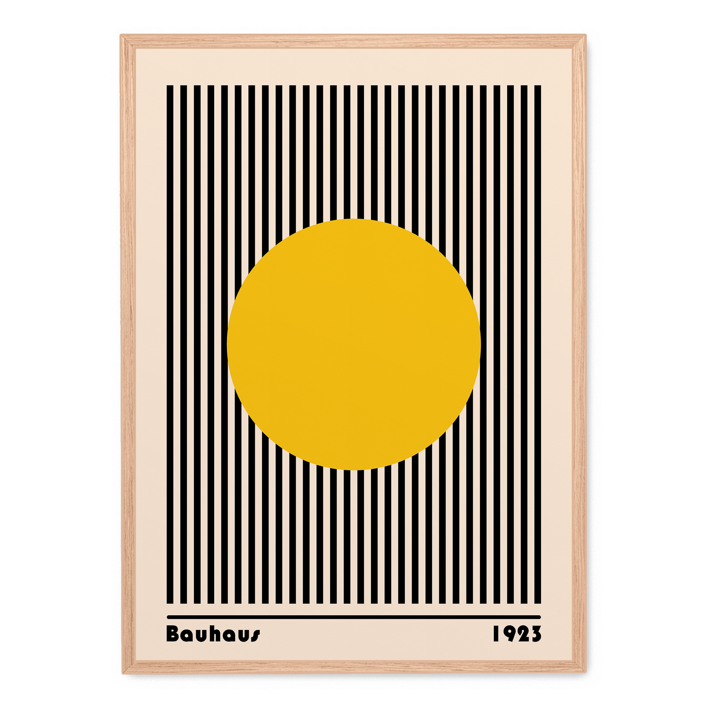 Bauhaus Yellow Circle With Lines