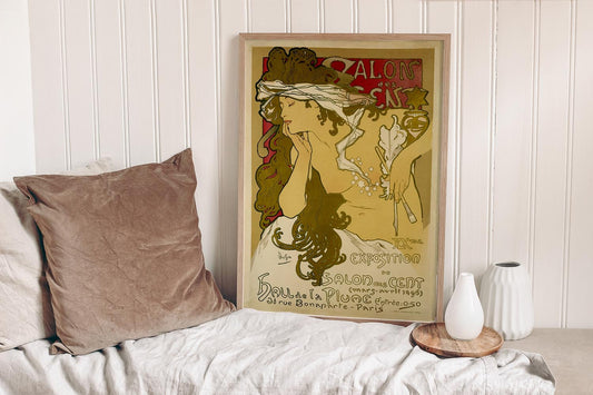 Póster vintage de salón Art Nouveau de Mucha