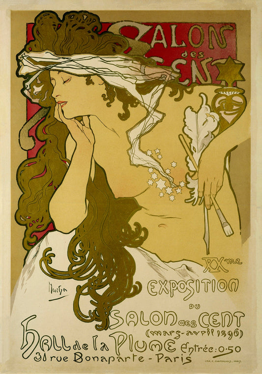 Póster vintage de salón Art Nouveau de Mucha