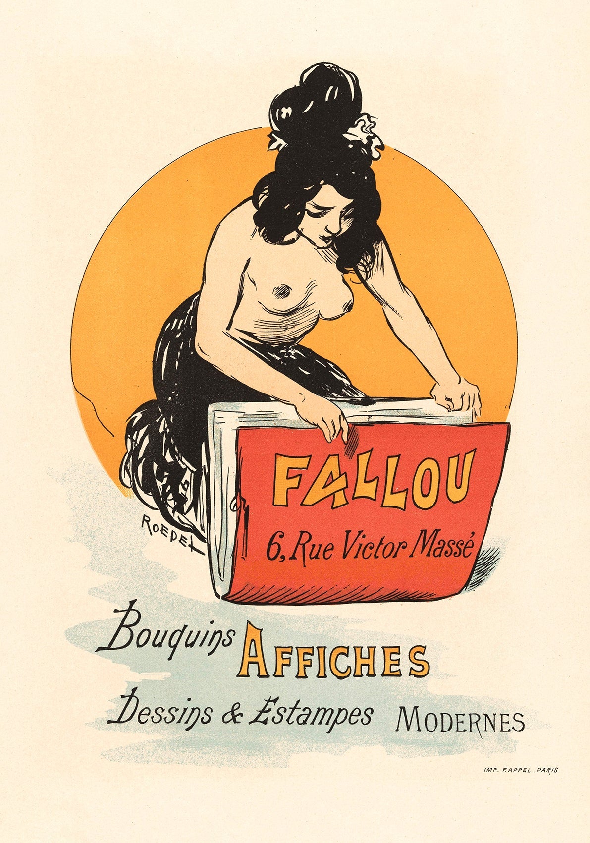 Póster vintage Fallou te Paris de Roedel