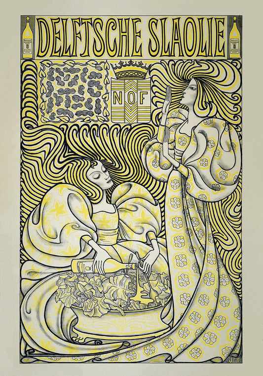 Cartel vintage de publicidad de aceite para ensaladas de Jan Toorop