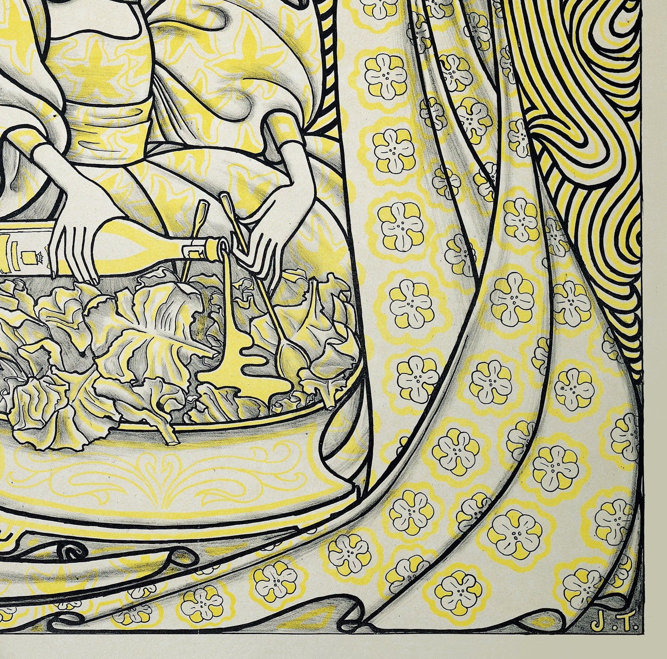 Salad Oil Ad Vintage Poster by Jan Toorop