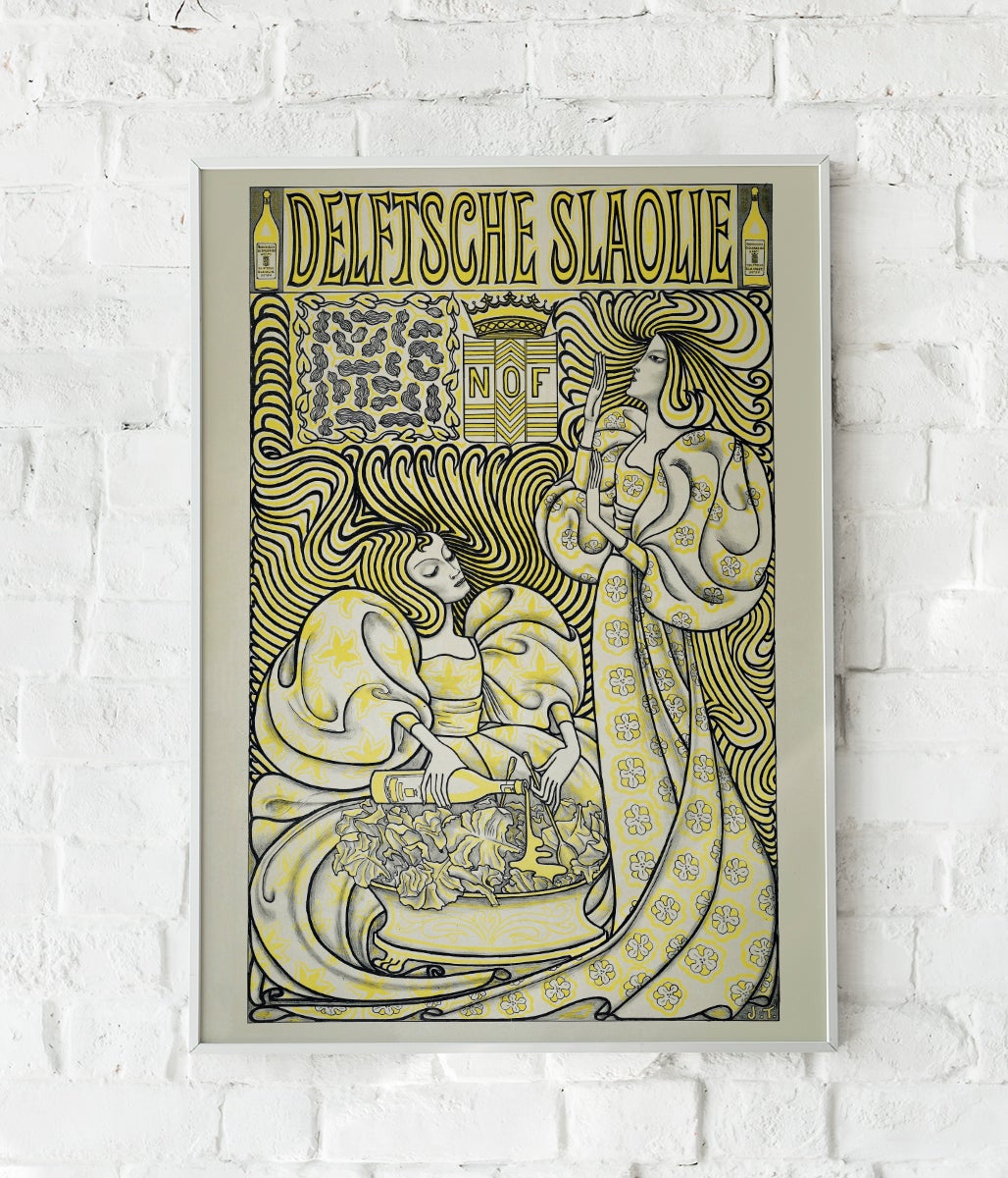 Salad Oil Ad Vintage Poster by Jan Toorop