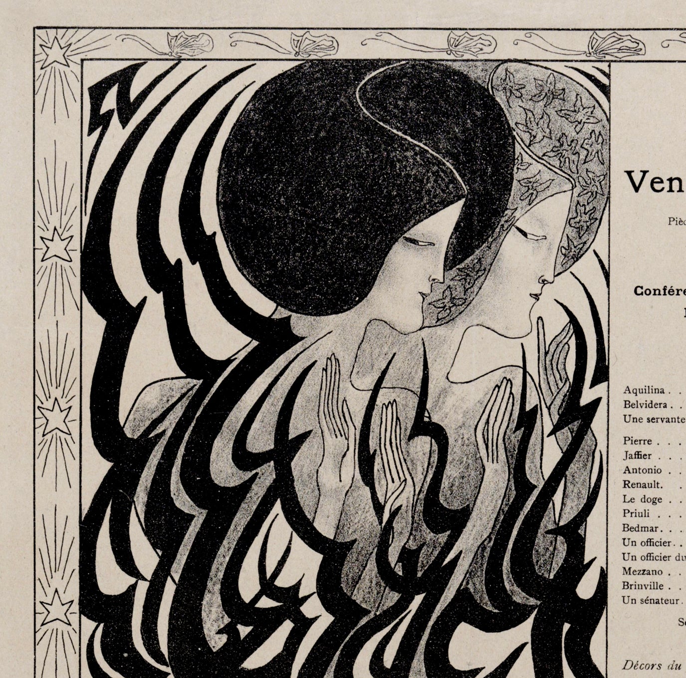 Vénise Sauvée Vintage Theater Program Reproduction Poster by Jan Toorop