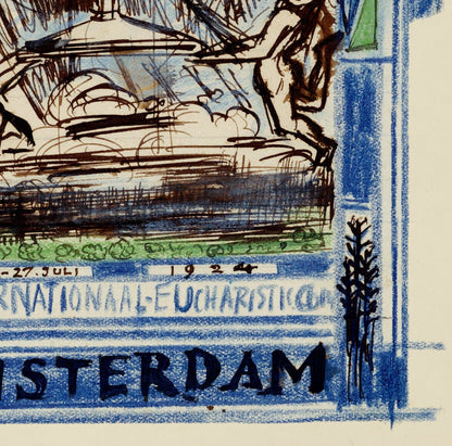 Cartel vintage del Congreso Eucarístico Internacional de Ámsterdam, de Jan Toorop