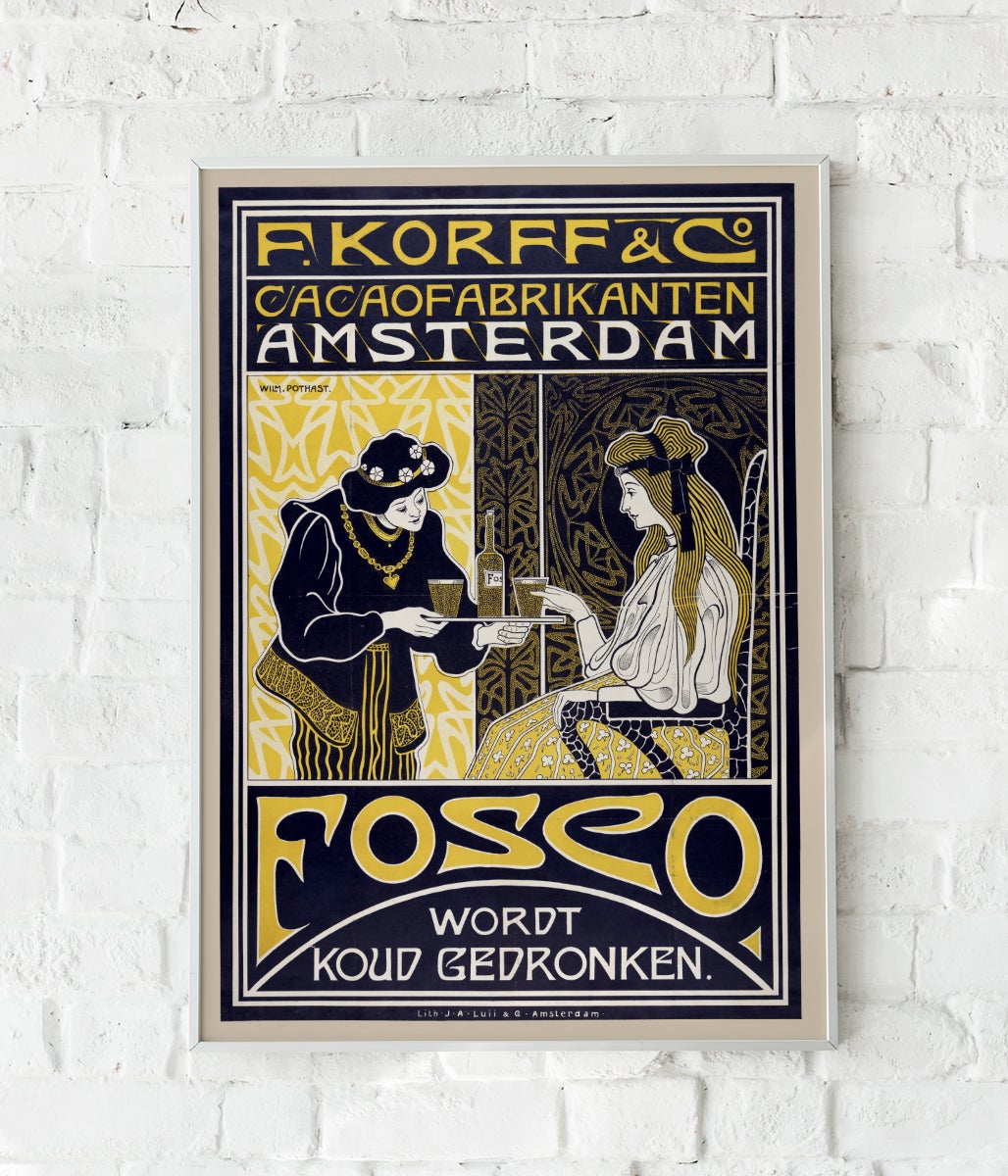 Korff & Co. Cocoa Brand Ad Vintage Poster by Willem Pthast