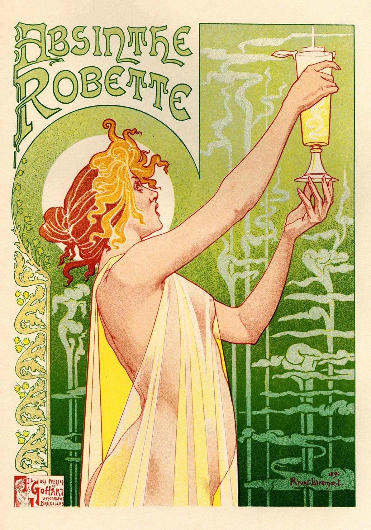 Absinthe Art Nouveau Vintage Poster