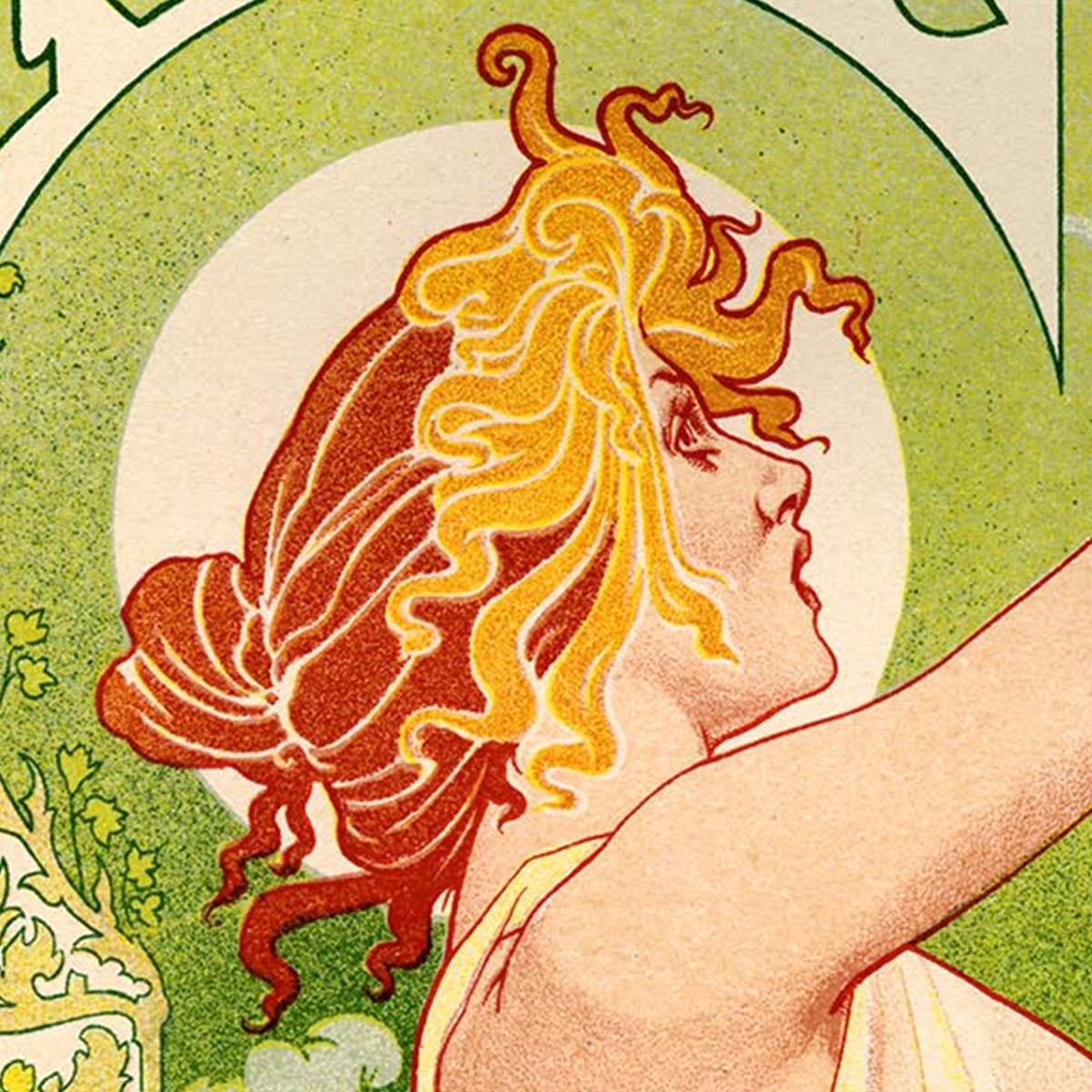 Póster Art Nouveau vintage de absenta