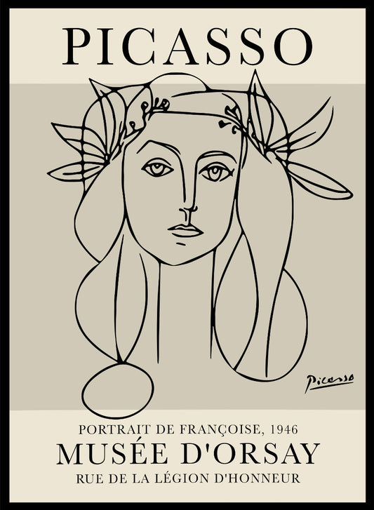 Retrato de Francoise Gilot I Cartel de la exposición Pablo Picasso