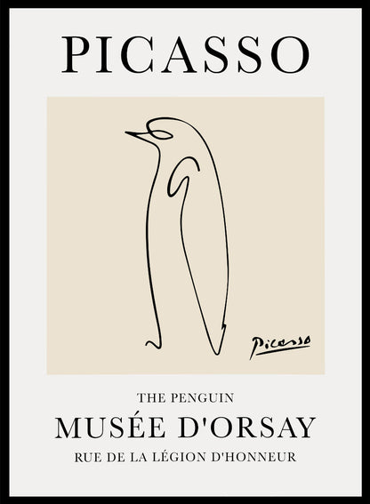 The Penguin Line Drawing by Pablo Picasso Print