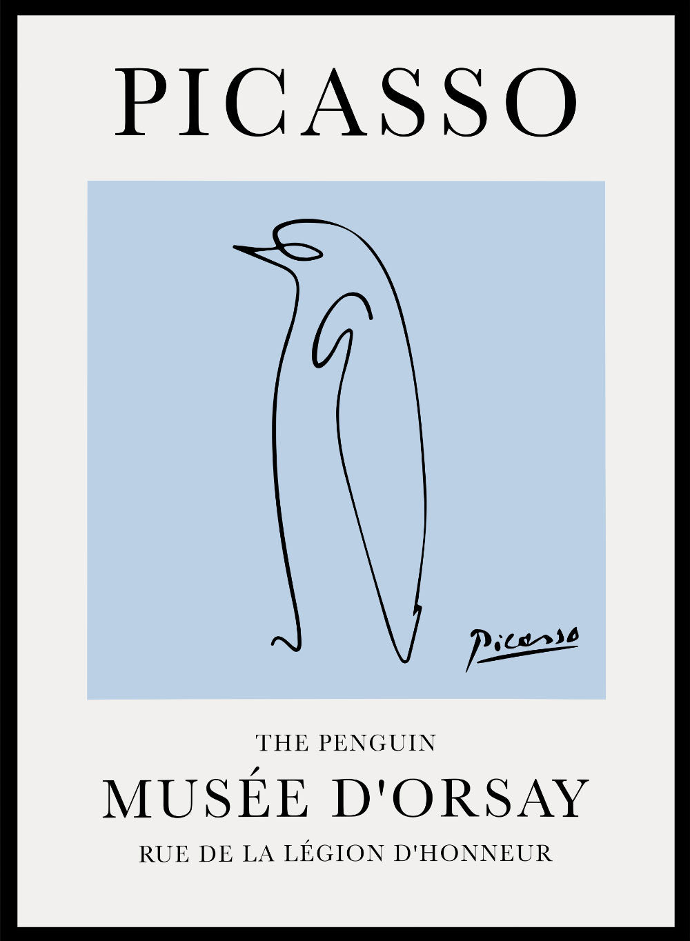 The Penguin Line Drawing by Pablo Picasso Print