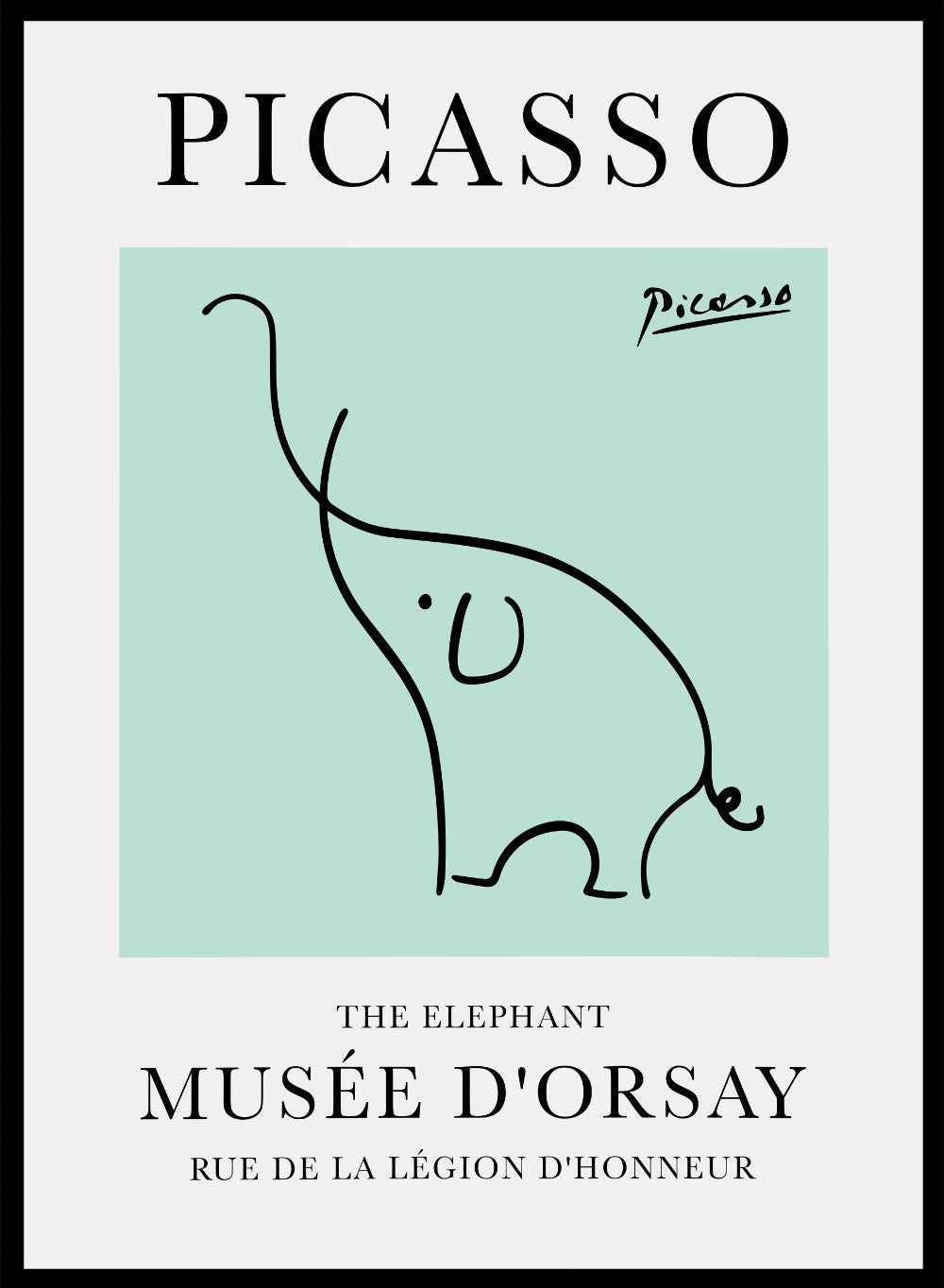 The Elephant Line Drawing by Pablo Picasso Print