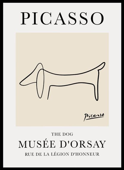 The Dog Line Drawing by Pablo Picasso Print