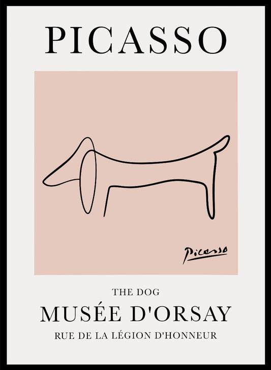 Dibujo lineal de El perro de Pablo Picasso