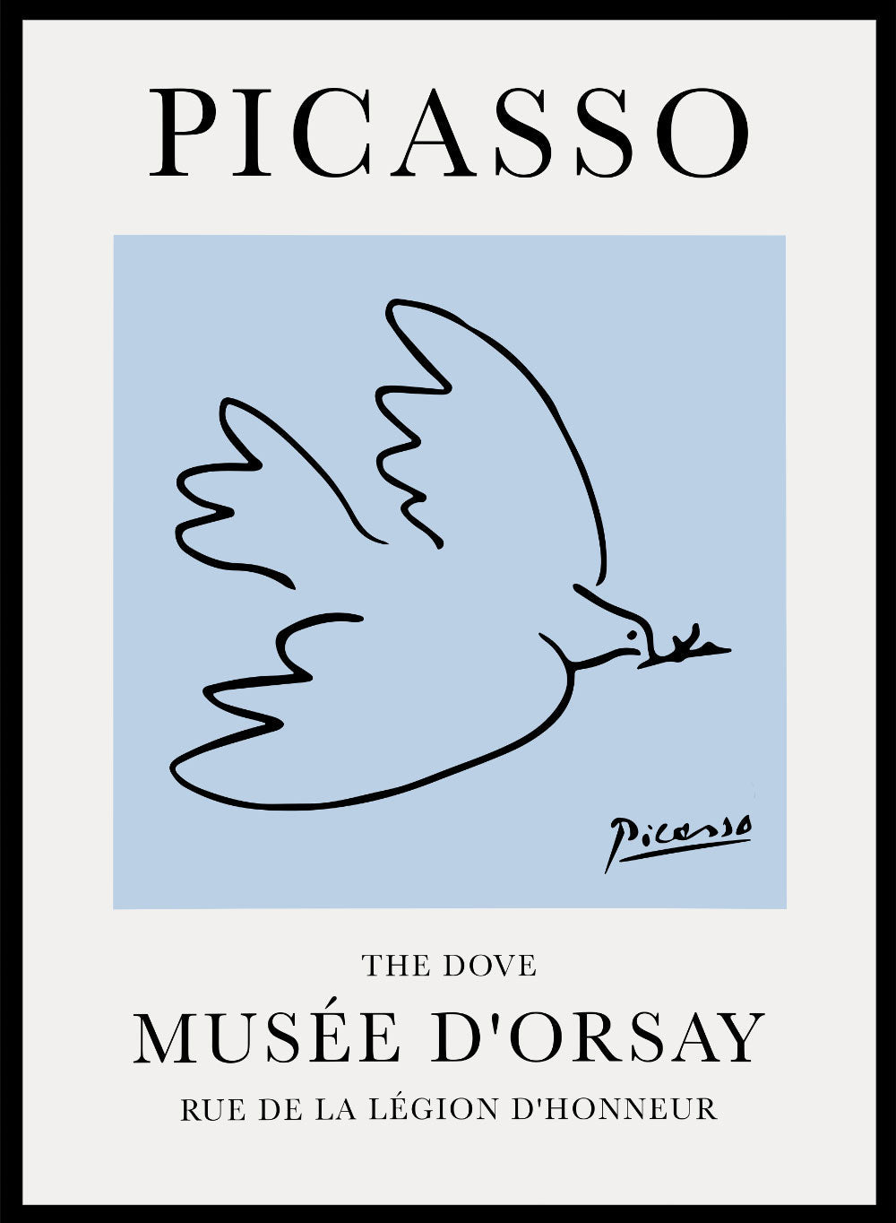 Dove of Peace by Pablo Picasso, Exhibition Poster Print, Yellow