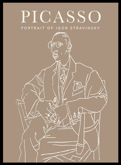 Portrait of Igor Stravinsky 1920 by Pablo Picasso Print