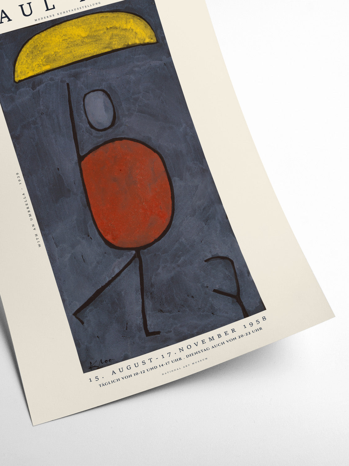 With Umbrella by Paul Klee - Exhibition Poster