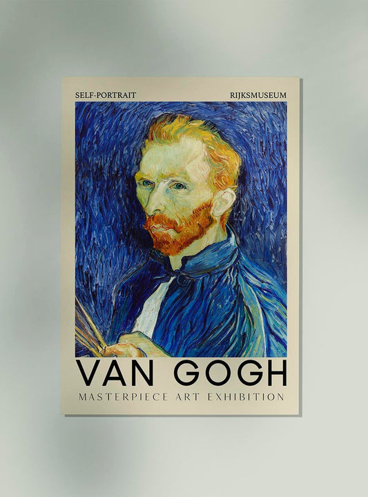 Self-Portrait Blue Art Print by Van Gogh