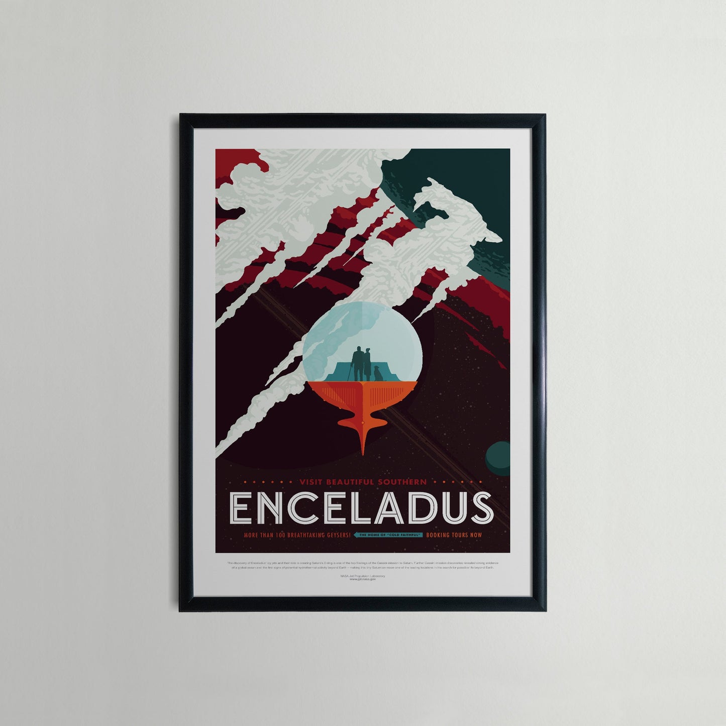 NASA Travel Poster - Enceladus