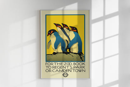 Impresión del zoológico Regent's Park del metro de Londres