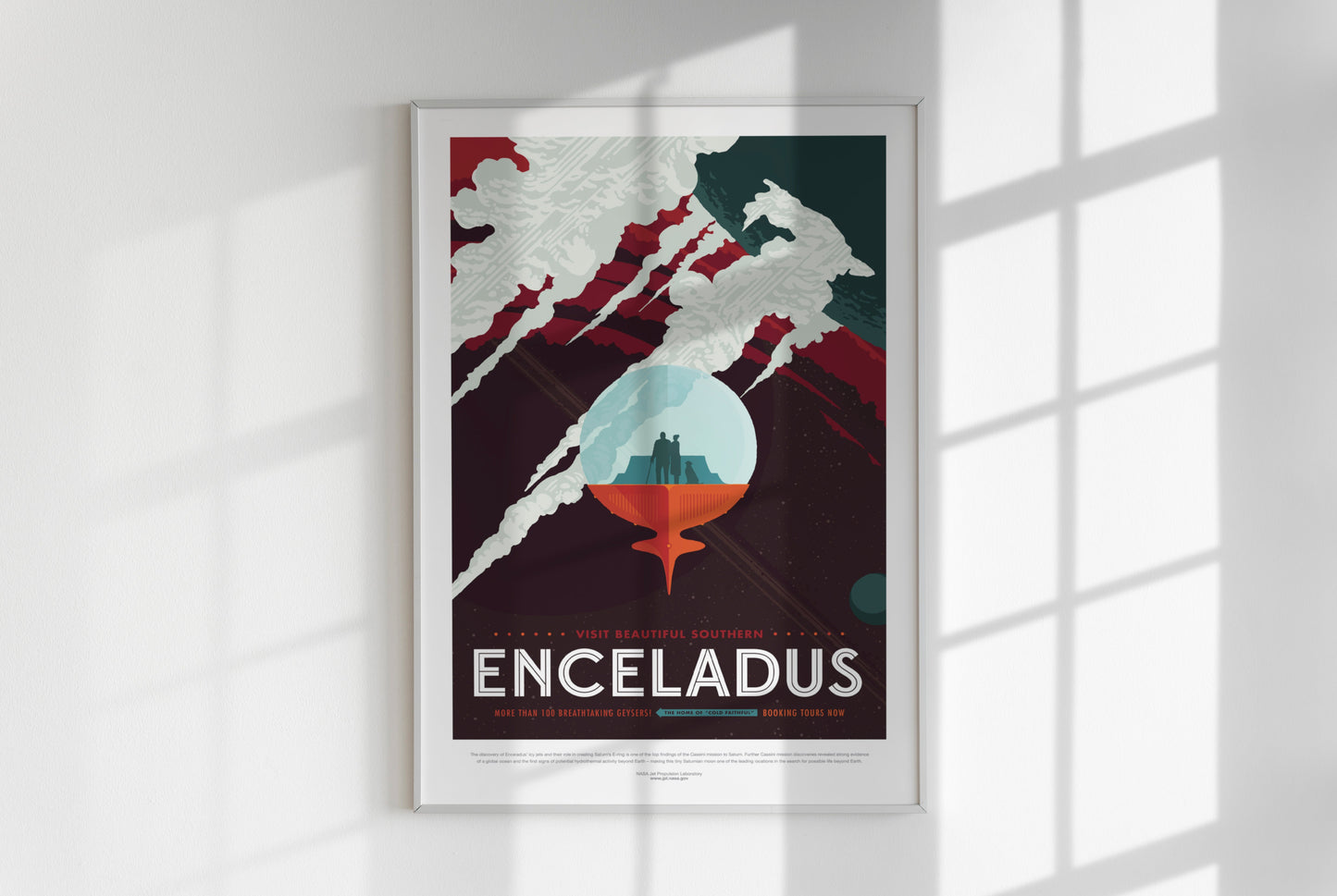 NASA Travel Poster - Enceladus