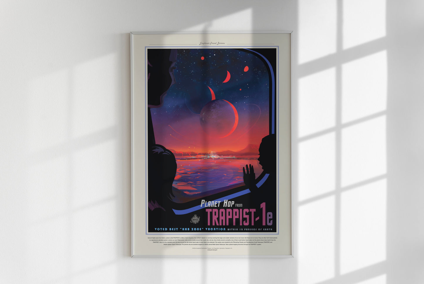 Afiche de viaje de la NASA: Trappist-1e