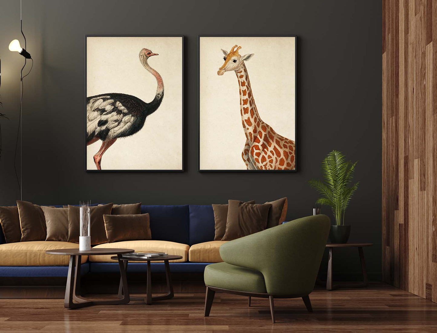 Animal Poster Set of 2 Prints