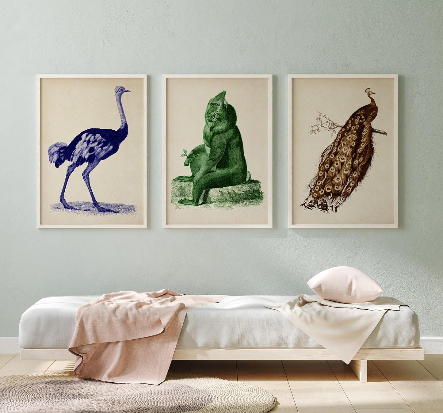 Colorful Wild Animals Set of 3 Poster