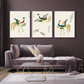 Japanese cranes by Taguchi Tomoki Set of 3