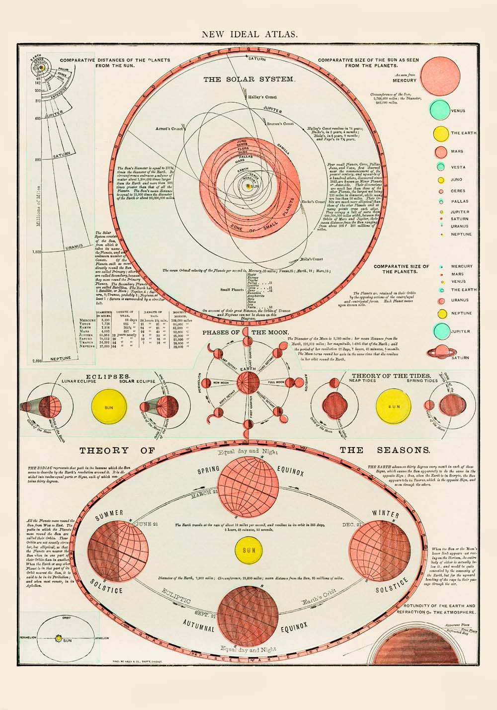 Tríptico vintage de ciencia y naturaleza en color naranja (juego de 3 impresiones)