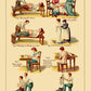 Natural Healing French Exercises Set of 3 Prints